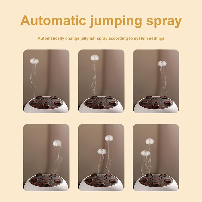 Jellyfish Diffuser, 250ML Essential Oil Diffuser Air Humidifiers Dynamic Sound Pickup Ultrasonic Aromatherapy Remote Control for Home Bedroom Office(with Remote, ETL Listed Power Adapter)