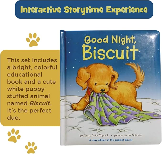 Biscuit Storytime Set: Educational Book and Plush Puppy Toy Combo for Kids and Toddlers - Bright, Colorful, and Interactive - 6.5 x 8 Book and 9.5" Stuffed Animal