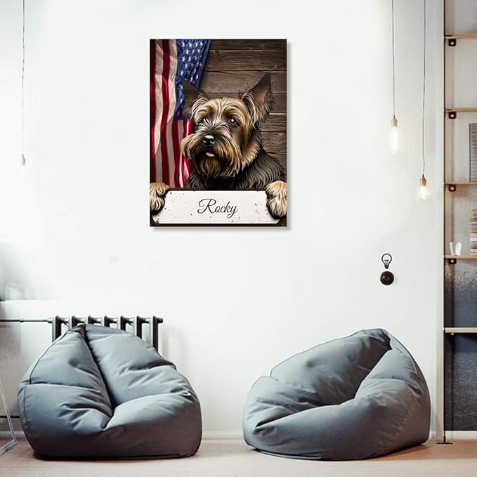 Custom Wooden Jigsaw Puzzles with Your Dog's Name on Czech Terrier Art Print - 300 500 1000PCS Puzzles Game and Home Wall Decor