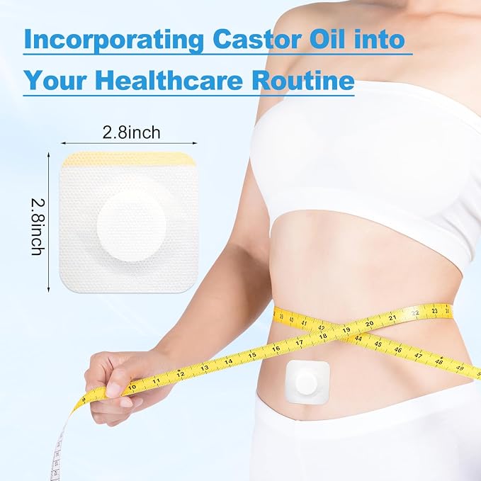 Leak-Proof Self-Adhesive Castor Oil Patches, Disposable Empty Belly Button Patch, Highly Absorbent Core, Breathable, Soft and Comfortable, Wash-Free, Easy to Use, Impermeable (150)
