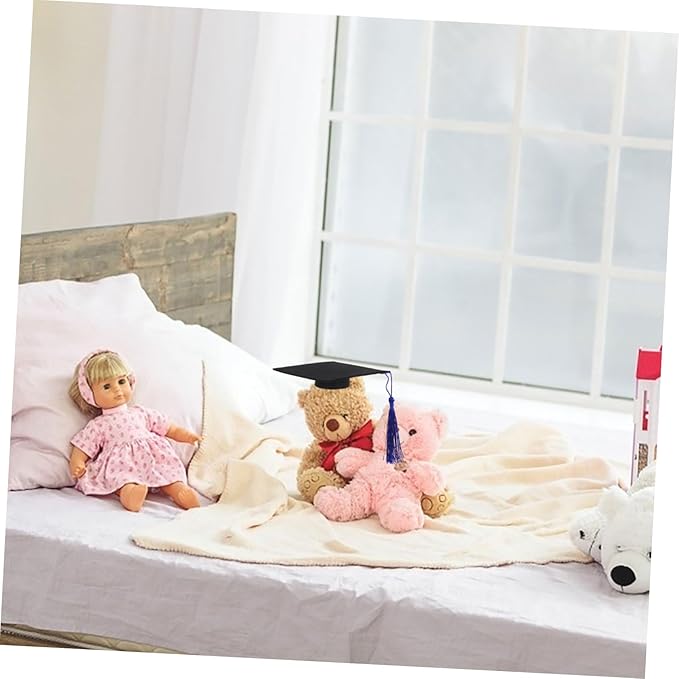 IMIKEYA Miniature Graduation Robe for Dolls Plush Outfit Cap for Decorative Play