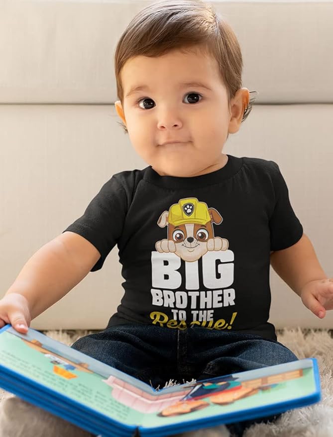 Big Brother Paw Patrol T-Shirt for Toddlers - Featuring Rubble, Chase, & Marshall - Sibling Gift Shirt