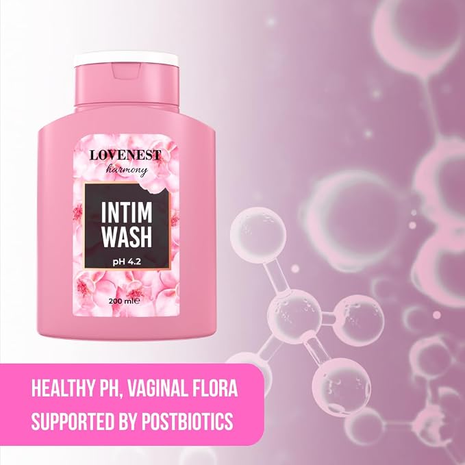 Lovenest Intimate Wash for Women – pH Balanced, Odor Control, Postbiotic Formula – Hypoallergenic, Paraben-Free, Derma-Tested Feminine Hygiene Wash 200 mL by Marqueens Beauty