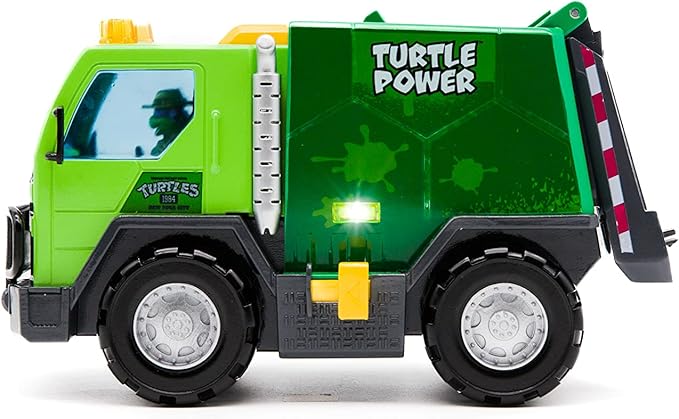 Teenage Mutant Ninja Turtles Toy, Thrash 'N' Battle Garbage Truck with 3 Sewer Cap Launchers, Lights & Sounds, TMNT Mutant Ninja Turtle Vehicle for Kids, Ages 3+