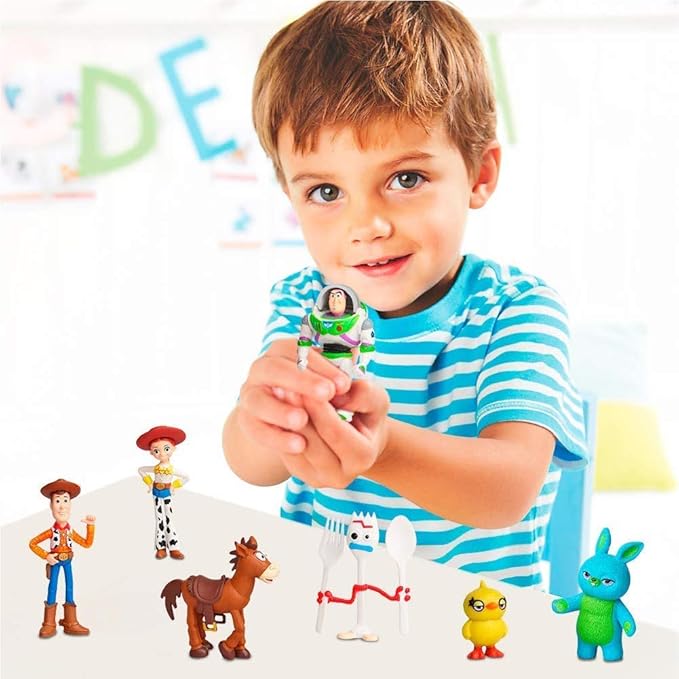 7 PCS Toy Stry Cake Toppers Mini Figurines Cupcake Decorations Cute Premium Party Supplies Cartoon Action Figures