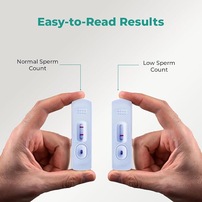 Fertility Test Kit for Men – Sperm Count Home Test Kit for Male Fertility – at-Home Semen Analysis Shows Normal or Low Sperm Count – Fast, Private, Easy to Use