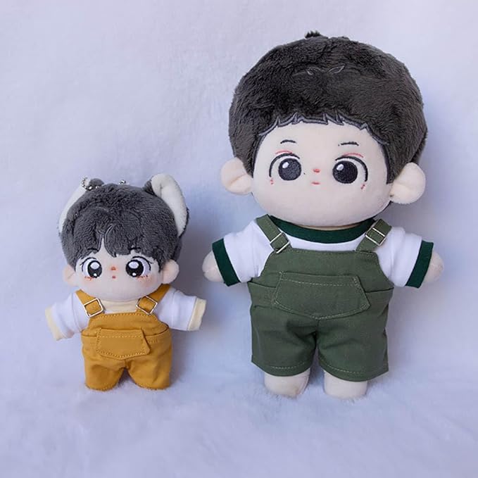 niannyyhouse 10cm 15cm 20cm Plush Doll Clothes T-Shirt Strap Pants Strap Skirt Soft Stuffed Plush Toy Dress Up Accessories (b2, 20cm)