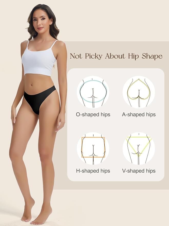Camel Toe Invisible Thongs for Women No Show Seamless Camel Toe Concealer Underwear Cameltoe Proof Workout Thongs