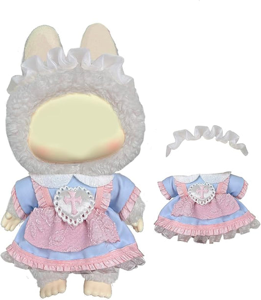 Doll Dress Set for 15-17cm Dolls, Cute Clothes for Dolls. Clothes Accessories for Doll Dress, Cute Miniature Clothes for Bag Charm, Photo Props, and Fashion Display. (Pink Nurse Dress)