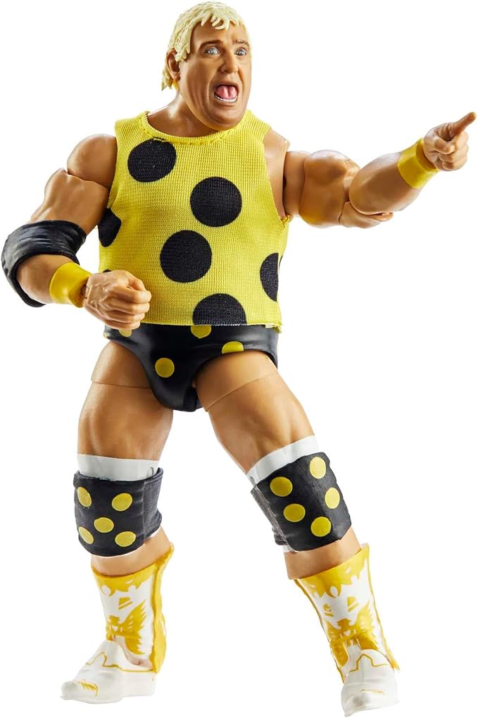 Mattel WWE Dusty Rhodes WrestleMania Elite Collection Action Figure with Accessory & "Mean" Gene Okerlund Build-A-Figure Parts, 6-inch
