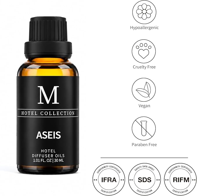 Hotel Collection Diffuser Oil-ASEIS,Luxury Essential Oils for Diffuser, Refill & Machines,Bolder Aroma, Longer Lasting 30ML
