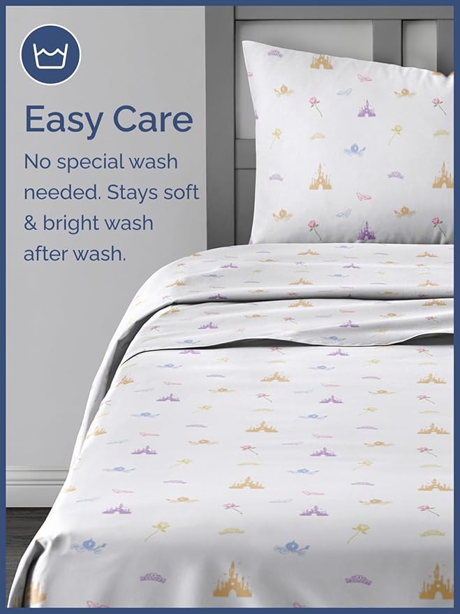 Kids King Size Bed Sheet Set - 4 Piece Kids Loft Bed Sheets - Princess Castle Themed Bedding - Soft, Cute and Cozy - Breathable and Machine Washable - Rose Bed Set for Boys, Girls, Teens & Toddlers
