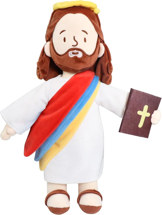 Jesus Stuffed Doll Plushie, 14" My Friend Jesus Plush, Christian Religious Party Gifts for Kids, Baptism, Easter, Christmas Church
