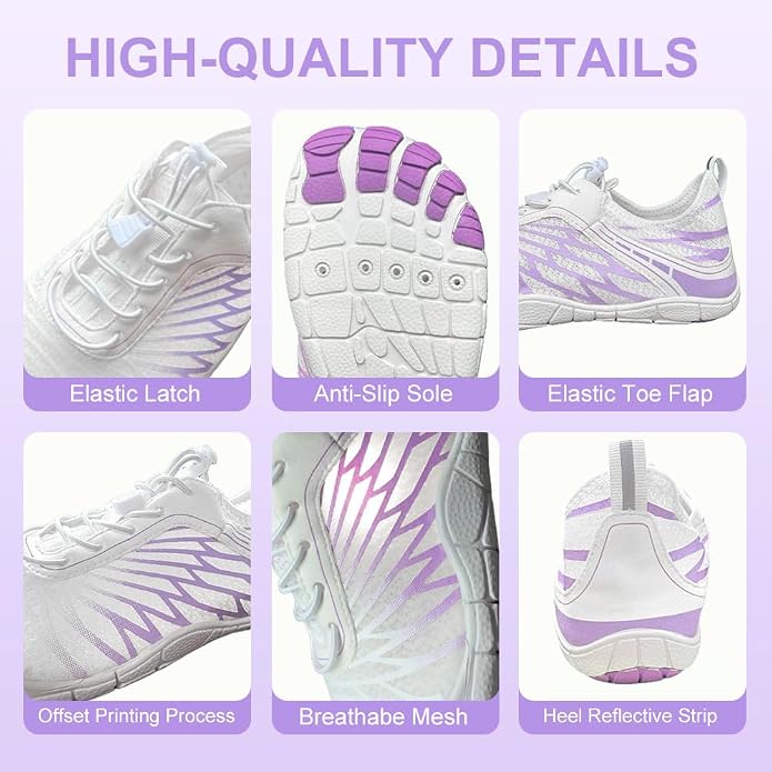 ELETON Barefoot Shoes Women Men Footwear, Wide Toe Box Hiking Zero Drop Non-Slip Quick-Dry River Boat Pool Beach Water Shoes, Lightweight Swimming Running Walking Sneakers Unisex