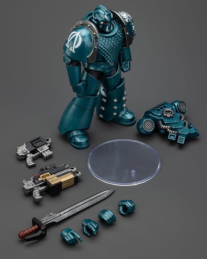 JoyToy 40K Genuine License 1:18 Action Figure, Alpha Legion Headhunter Prime, 4.96 inch Collectible Action Figures Sets