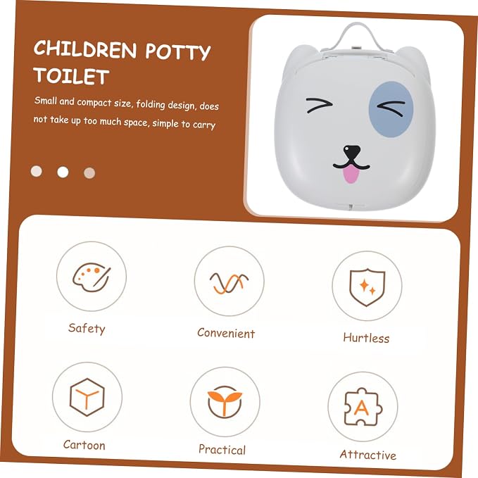 Portable Folding Travel Potty for Boys and Girls Toilet Training Seat with Storage Bag for Camping and Car Trips