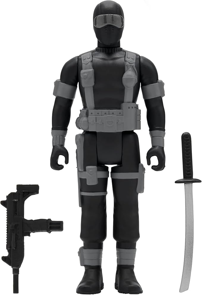 Super7 G.I. Joe Snake Eyes (Comic Version 2) - 3.75" G.I. Joe Action Figure with Accessories Classic Cartoon Collectibles and Retro Toys