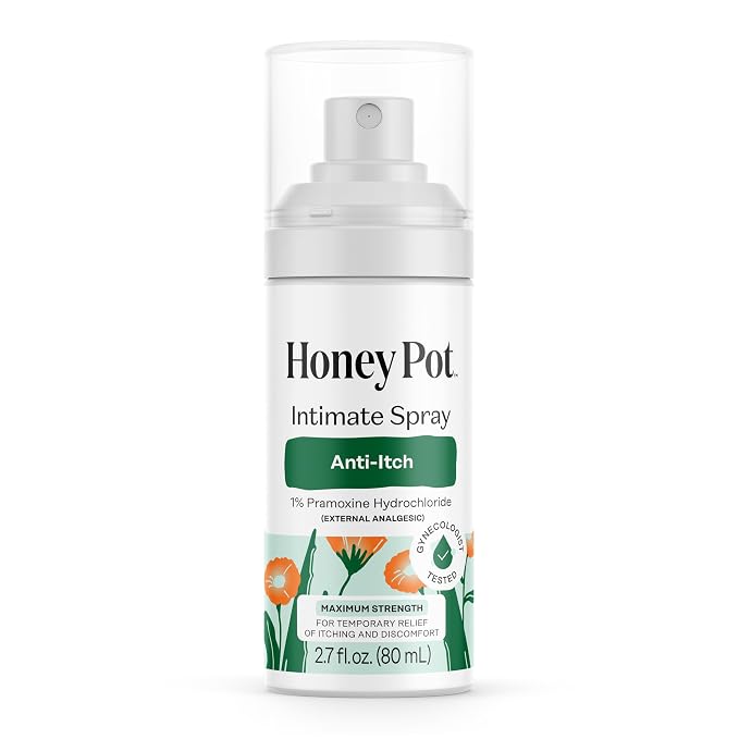 The Honey Pot Company - Feminine Anti-Itch Soothing Wipes & Anti-Itch Spray Bundle - At Home or On the Go Medicated Wipes & Spray to Relieve Itching & Discomfort - Maximum Strength - Feminine Care