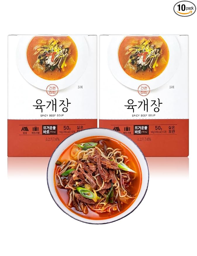 Korean Freeze-Dried Soup Korean Spicy Soup (10g X 5ea) 2Pack / Easy Cooking Individual Packaging Yukgaejang