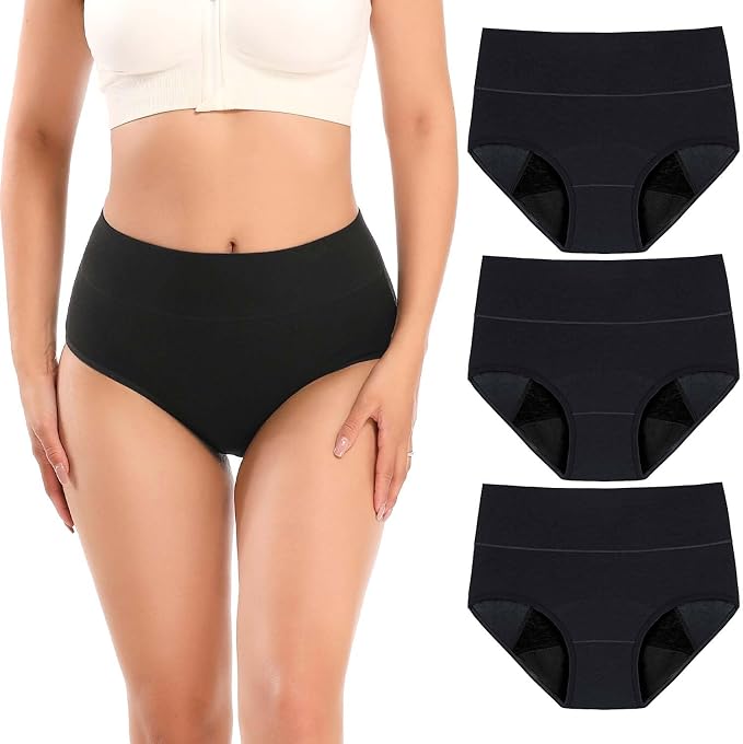 Molasus Incontinence Underwear for Women Absorbency Period Leakproof Panties