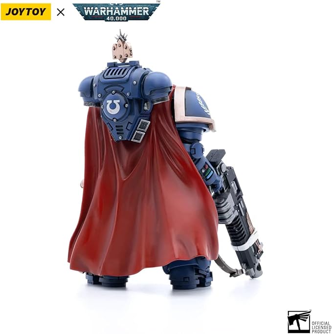 JoyToy Warhammer 40K Ultramarines Captain with Master-Crafted Heavy Bolt Rifle 1:18 Scale Action Figure Mecha Joy Toy Collection Model 4.92in