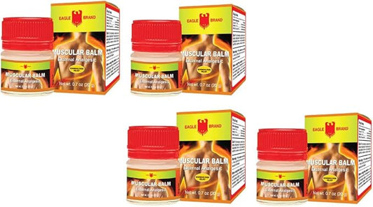 2 Packs - Twin Muscular Balm Eagle Essentail Oil - Bon Hu Eagle Muscular Balm - 20g per Jar with 4 Jars per Order