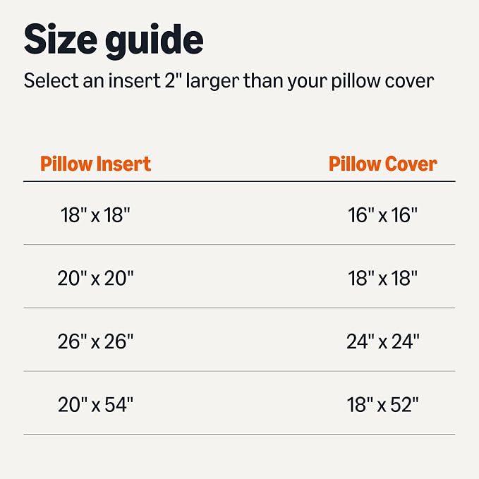 Amazon Basics Square Hypoallergenic Pillow Insert, Down Alternative Fiberfill, Sofa Bed Couch Decorative Stuffer, 20", 4-Pack