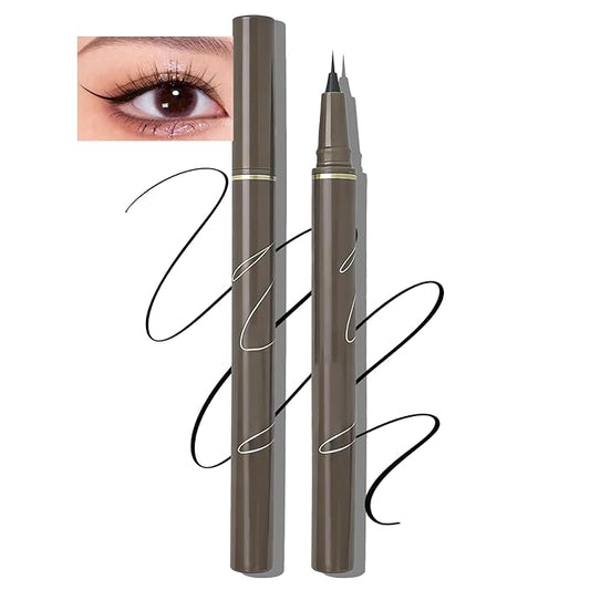 Ultra Fine Liquid Eyeliner Pencils- Slim Felt Tip for Precise Eye Lines, Waterproof, Smudge Proof & Quick-Drying, Winged Liner and Inner Corner. Long Lasting All Day Makeup, Smooth & Lightweight.