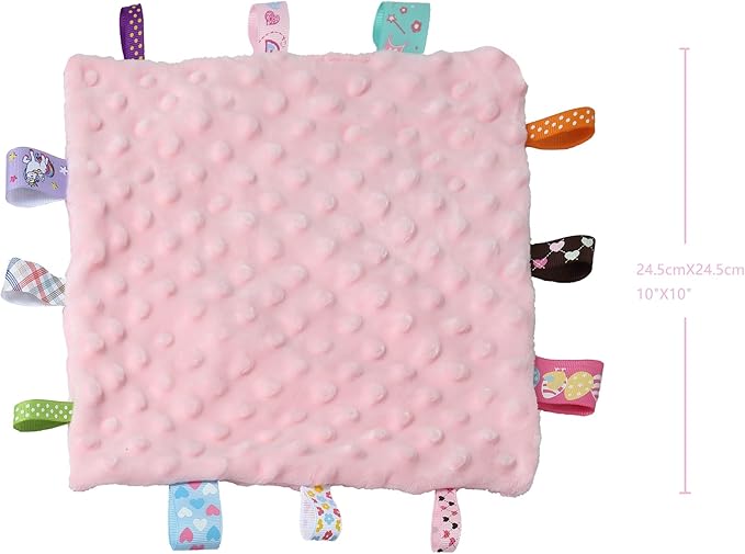 CREVENT Soft Plush Animal Face Security Blankets for Boys and Girls, Great Gifts for Birthday Baby Shower (Hugging Bunny + Tag)
