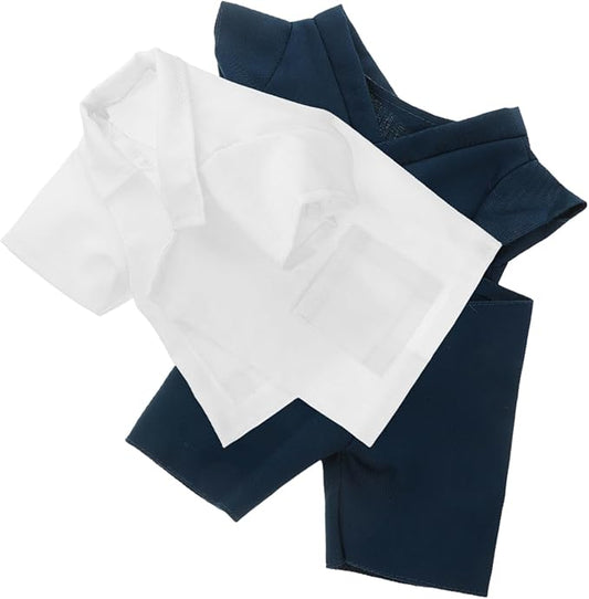 Tofficu Bear Doll Nurse Outfit Set Plush Doctor Dress with Coat Pants for Stuffed Animals Encourages Imaginative Play Soft Comfortable for Boy Girl