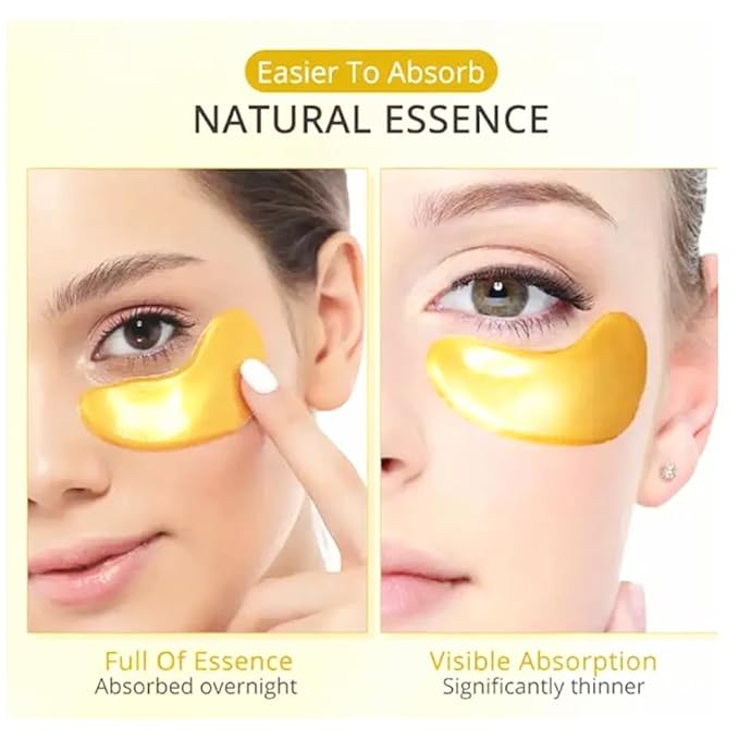 GLOWFINITY 24k Gold Under Eye Patches (10 Pairs), eye mask, Collagen Skin Care Products, Eye Patches for Puffy Eyes, eye masks for dark circles and puffiness
