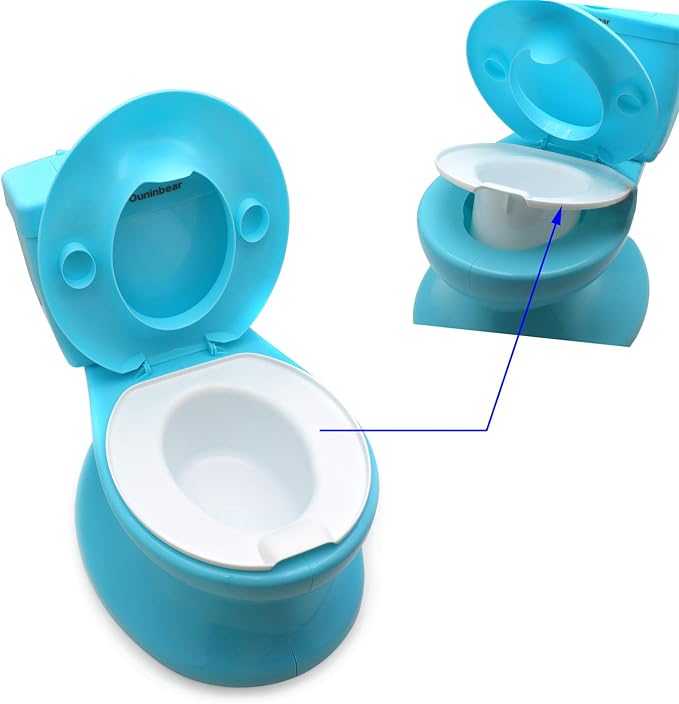 SMT- Baby Kids Portable Blue Portable Toddler Potty Training Toilet w/Flushing Sound Baby Chair Seat Kid [P/N: ET-BABY004-BLUE]