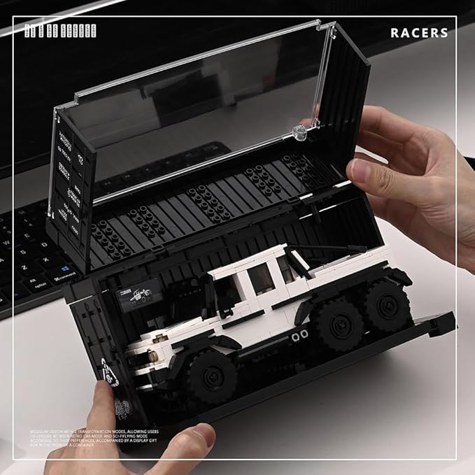 PB8811 1:32 G-630 Off-Road Vehicles Buliding Blocks Set, 581 Pieces MOC Racing Car Kit with Display Container, Clamping Blocks Car Gift for Adults