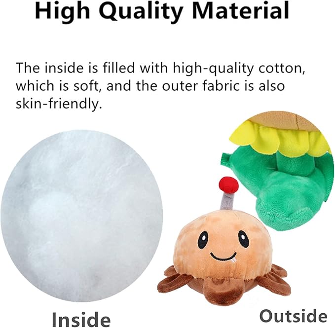 JHESAO 3 PCS Plants and Zombies Plush Duck Zombies Toys Potato Mine PVZ Plushies1 2 Stuffed Soft Doll Colorful Mushroom Plush Toy New
