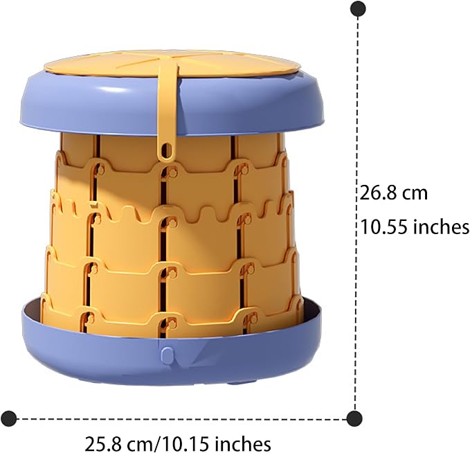 PVC Portable Potty, Children's Foldable Toilet, Baby Travel Urinal (Yellow)