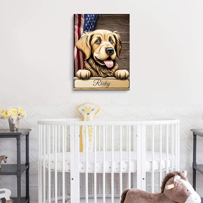 Custom Wooden Jigsaw Puzzles with Your Dog's Name on Kuvazs Art Print - 300 500 1000PCS Puzzles Game and Home Wall Decor