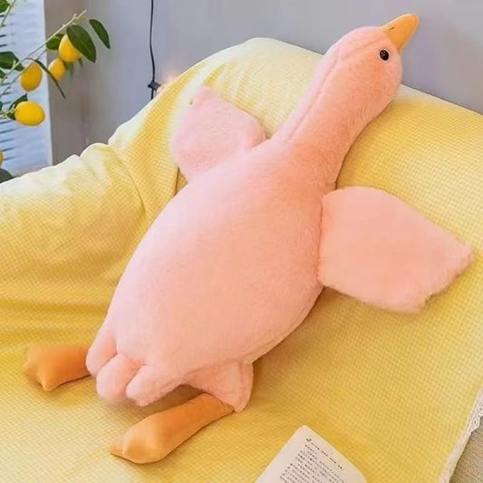 Goose Plush Stuffed Animal, 19.7" Goose Plush Stuffed Toy Super Soft Swan Plushies Pillow Gifts for Kids Adults Birthday (1PC-Pink 19.7'')
