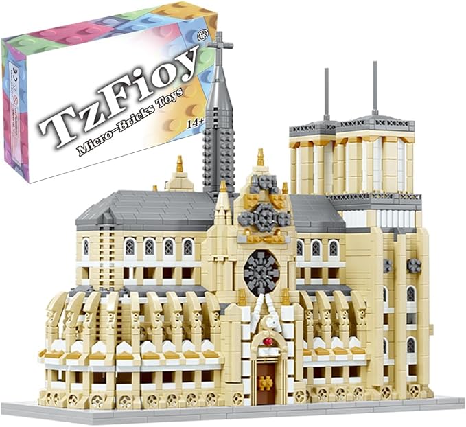 Notre Dame de Paris Micro Brick Building Set (2908 Pieces) – Landmark Model Educational Toy Gift for Kids and Adults