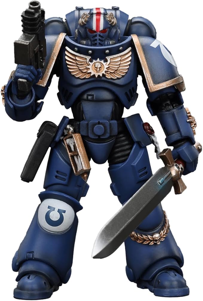 JOYTOY 1/18 Action Figure Warhammer 40,000 Ultramarines Primaris Lieutenant Argaranthe Collection Model Birthday Gifts New Version