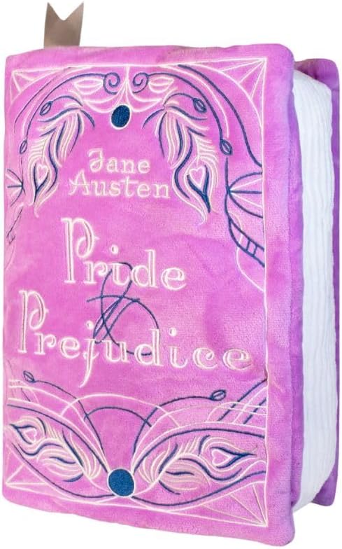 Punchkins Pride and Prejudice Book Plush – Jane Austen Soft Collectible Gift for Book Lovers, Readers, Teachers, Bookworms-Literary Decor for Library, Office, or Study– 11x7/PillowSize