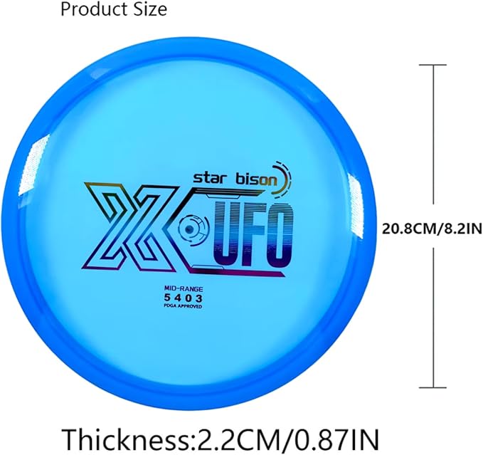 X-UFO Disc Golf Set - Disc Golf Starter Set, Includes 1 Putter, 1 Driver, and 1 midrange disc, Weighing 170-178 Grams. Suitable for Beginners and Professional disc Golf tournaments
