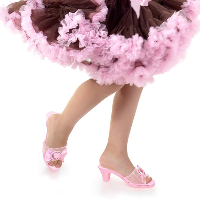 Girls Play Set! Princess Dress Up Shoes and Tiara (3 Pairs of Shoes + 1 Tiara) Role Play Collection Fashion Princess Shoe for Little Girls