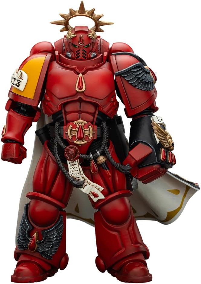 JOYTOY Warhammer 40K Blood Angels Captain with Inferno Pistol & Power Fist 1:18 Scale Action Figure Mecha Joy Toy Collection Model 4.92in