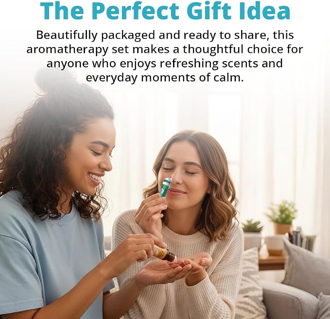 Inner Calm 2-Pack – Essential Oil Roll-On & Nasal Inhaler – Aromatherapy for Relaxation, Stress Relief & Mindful Balance