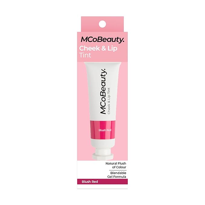 MCoBeauty - Cheek and Lip Tint - Dewy Gel-Cream Formula for Buildable Color - With a Soft Radiant Finish - Blush Red Shade - Tinta para Labios, Liquid Blush for Cheeks & Lips