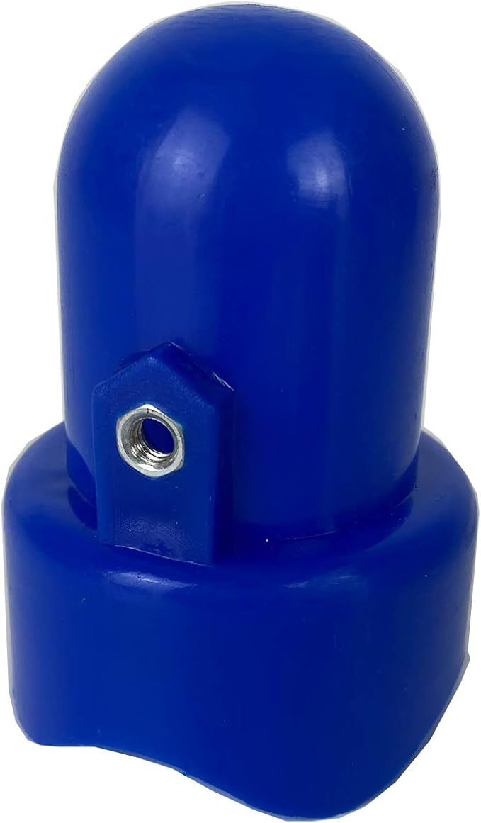 Large Trampoline Enclosure Pole Caps with Screw-in Bolts, Only Fit for Pole 1.5 Inch Diameter, 6 Piece, Blue,Trampoline Pole Toppers