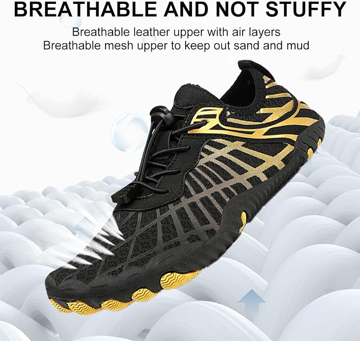 ELETON Barefoot Shoes Women Men Footwear, Wide Toe Box Hiking Zero Drop Non-Slip Quick-Dry River Boat Pool Beach Water Shoes, Lightweight Swimming Running Walking Sneakers Unisex
