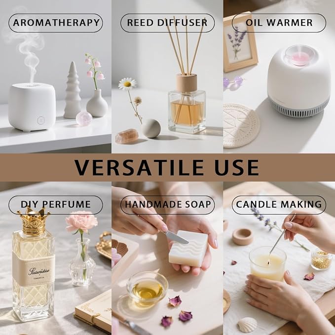Sandalwood Essential Oil, Sandalwood Oil 16 Fl Oz 480 ML for Diffuser Humidifier Yoga Cleaning DIY Candle Soap Making Perfume Gift Essential Oils