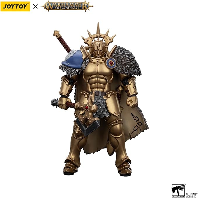 JOYTOY Warhammer 1/18 Action Figure Age of Sigmar Stormcast Eternals The Blacktalons Hendrick, The Silver Wolf 4.96in Mecha Joy Toy Collection Model