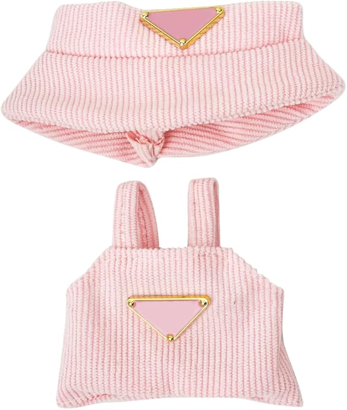 Clothes for 17cm Dolls(NO Doll) Outfit with Accessories Suit Cute Stylish Dress Up Set Pink Set